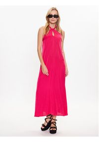 Sisley Sukienka codzienna 48PWLV043 Różowy Regular Fit. Okazja: na co dzień. Kolor: różowy. Materiał: syntetyk. Typ sukienki: proste. Styl: casual #4