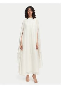 Vero Moda Sukienka wieczorowa Jasmine 10347654 Kremowy Relaxed Fit. Kolor: kremowy. Materiał: syntetyk. Styl: wizytowy #1