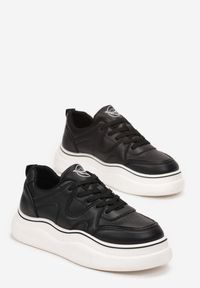 Born2be - Czarne Sneakersy Letisa. Kolor: czarny. Materiał: materiał. Szerokość cholewki: normalna #4