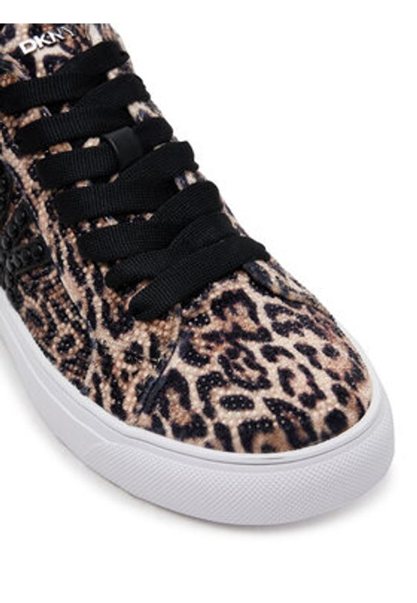 DKNY Sneakersy K1569921 Brązowy. Kolor: brązowy. Materiał: skóra