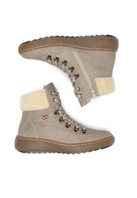 Rieker Trzewiki Z6638-64 Beżowy. Kolor: beżowy. Materiał: materiał #6