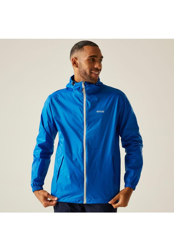 Regatta - Kurtka trekkingowa męska Pack It Jacket III kieszonkowa. Kolor: niebieski. Materiał: poliamid. Sport: turystyka piesza