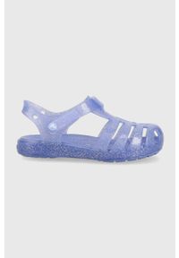 Crocs sandały dziecięce CROCS ISABELLA SANDAL kolor fioletowy. Zapięcie: rzepy. Kolor: fioletowy. Materiał: materiał #1