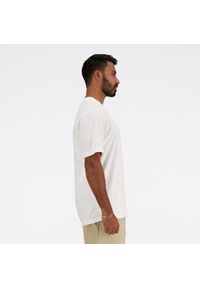 Koszulka męska New Balance MT41509WT – biała. Kolor: biały. Materiał: bawełna, dresówka. Długość rękawa: krótki rękaw. Długość: krótkie. Wzór: haft #4