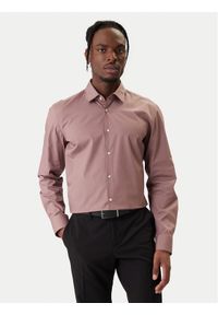 Hugo - HUGO Koszula Kenno 50289499 Beżowy Slim Fit. Kolor: beżowy. Materiał: bawełna #1