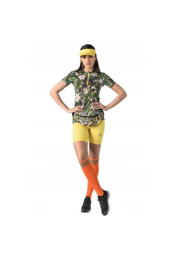 NESSI SPORTSWEAR - Podkolanówki Bawełniane Sportowe Damskie Nessi Sportswear Indoor H Cotton. Kolor: zielony, wielokolorowy, pomarańczowy, żółty. Materiał: bawełna