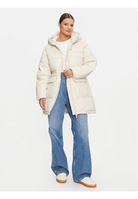 Tommy Jeans Płaszcz zimowy Vail DW0DW18842 Beżowy Regular Fit. Kolor: beżowy. Materiał: syntetyk. Sezon: zima #4