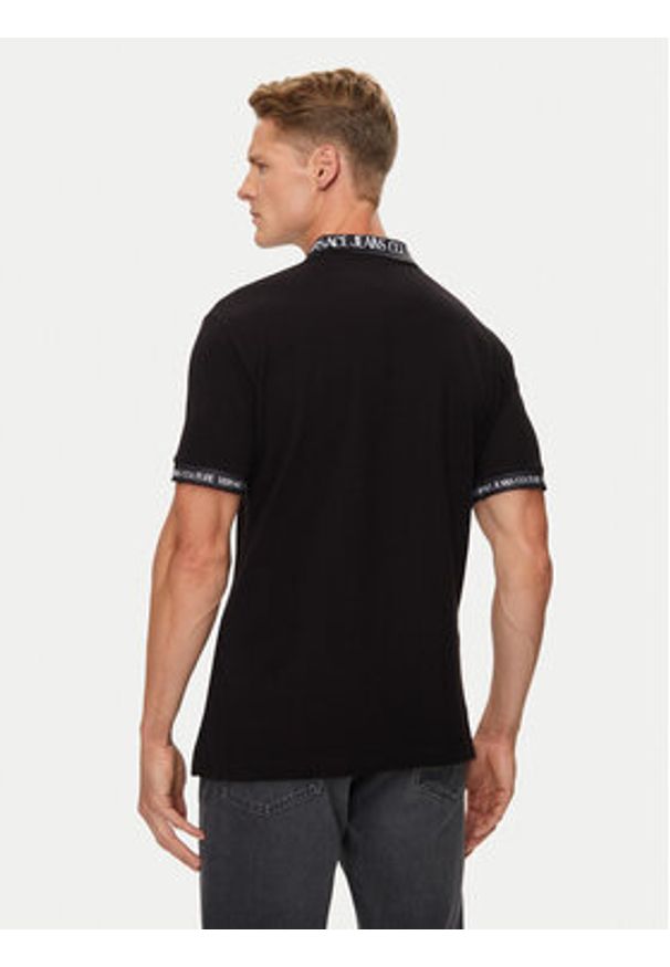 Versace Jeans Couture Polo 76GAGT00 Czarny Regular Fit. Typ kołnierza: polo. Kolor: czarny. Materiał: bawełna