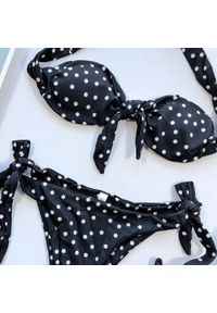 Intica - Bikini bez ramiączek w kropki na plażę i basen Phyliss. Materiał: materiał. Długość: długie. Wzór: kropki #5