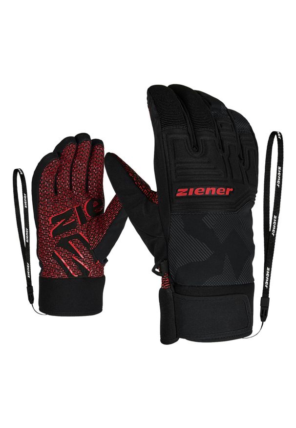 Ziener - Rękawice narciarskie męskie ZIENER Garim As. Kolor: czerwony. Sezon: zima. Sport: narciarstwo