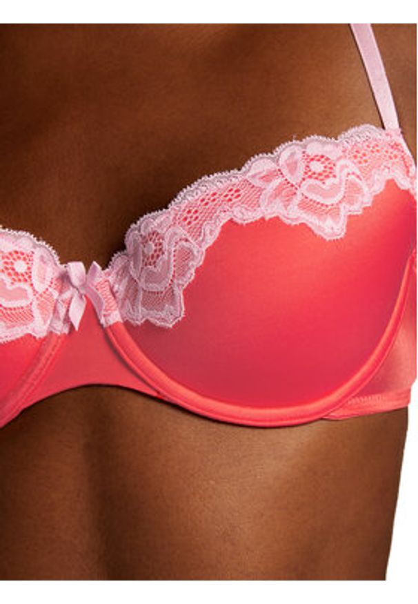 Hunkemöller Biustonosz z fiszbiną Lace & Shine 204610 Czerwony. Kolor: czerwony. Materiał: syntetyk
