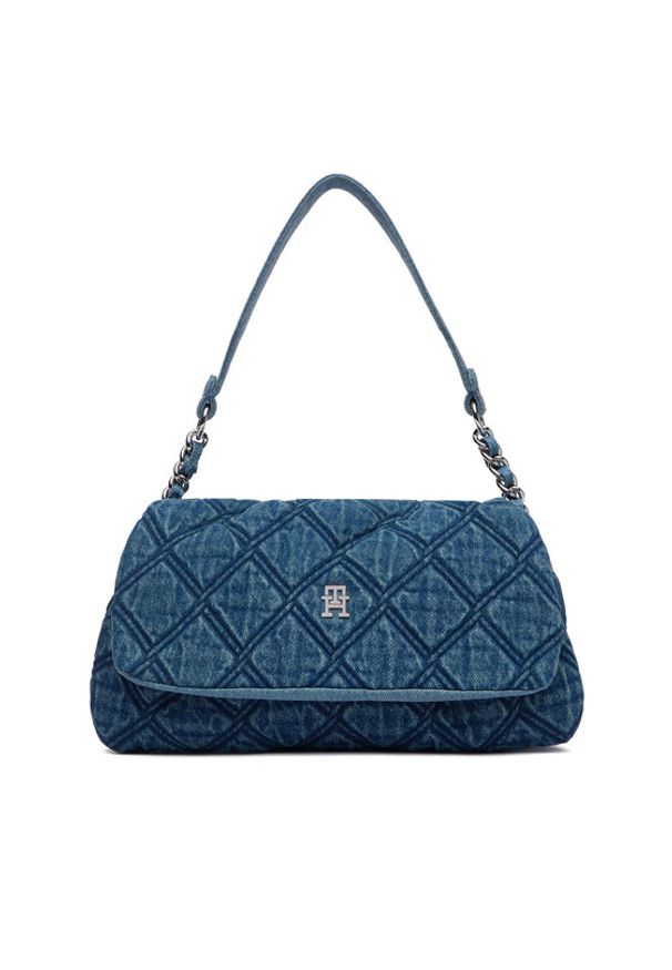 TOMMY HILFIGER - Tommy Hilfiger Torebka Th Feminine Shoulder Bag Denim AW0AW18865 Niebieski. Kolor: niebieski