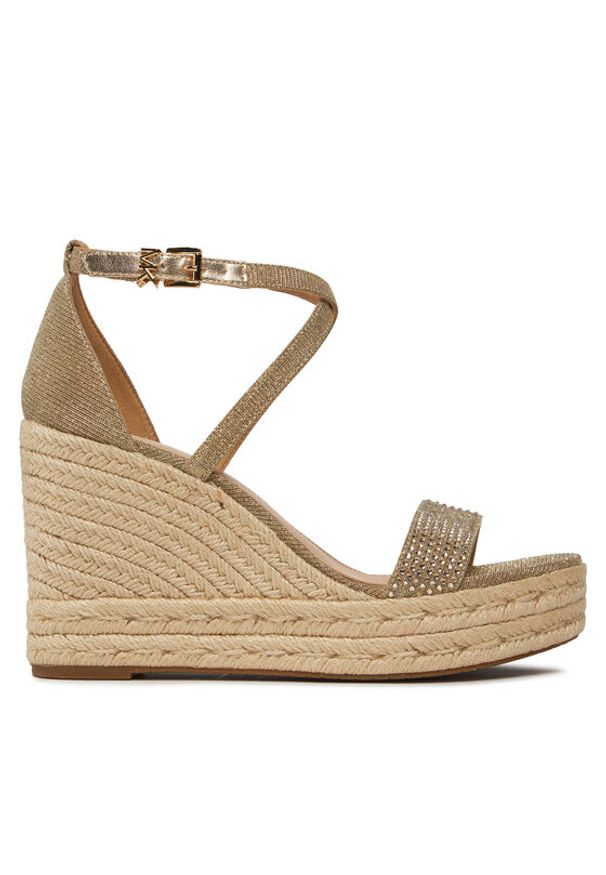 MICHAEL Michael Kors Espadryle Kayla Wedge 40R4KYMS1D Złoty. Kolor: złoty. Materiał: materiał