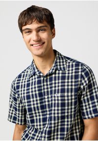 Wrangler - MESKA KOSZULA WRANGLER SS 1 PKT SHIRT CREPE INDIGO 112362902 #2