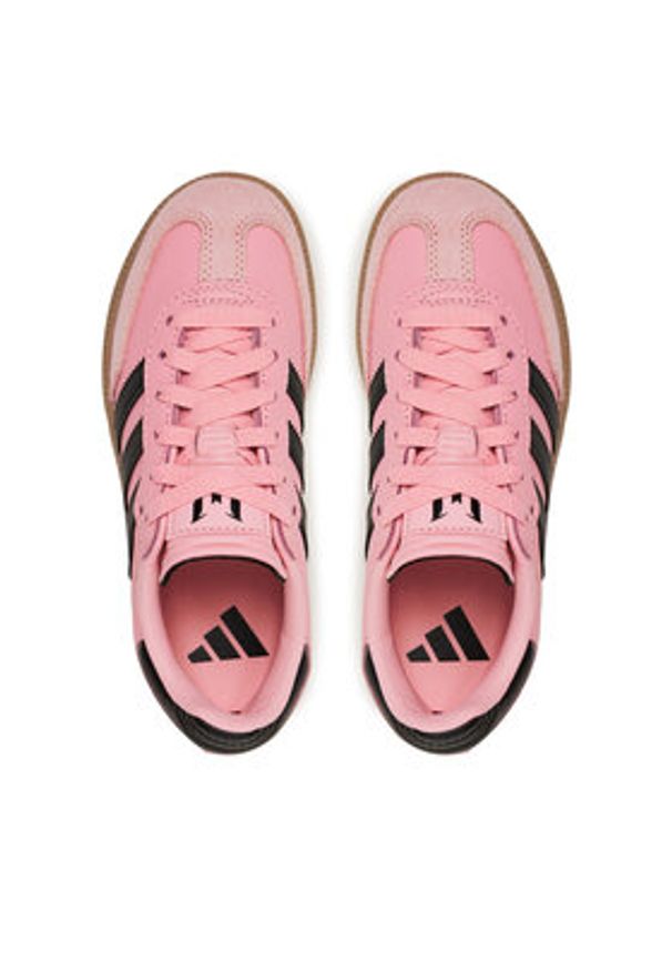 Adidas - adidas Buty do piłki nożnej Samba Messi Indoor JR0424 Różowy. Kolor: różowy. Materiał: skóra