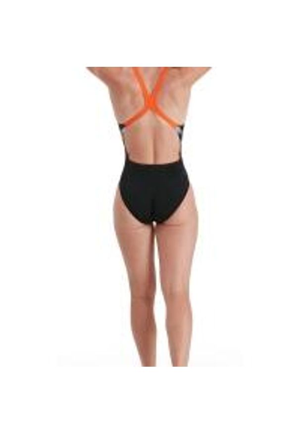 Strój Kąpielowy Speedo Digital Powerback – Czarno-biały/niebieski – Rozmiar 28. Kolor: czarny