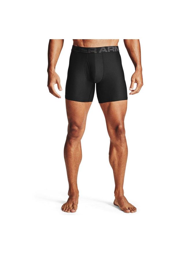 Under Armour - Men's UA Tech™ 6" Boxerjock® – 2-Pack Czarny S. Kolor: czarny