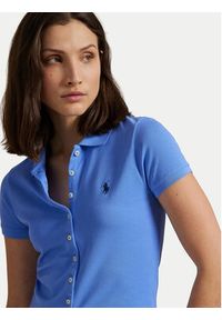 Polo Ralph Lauren Polo 211939272005 Niebieski Slim Fit. Typ kołnierza: polo. Kolor: niebieski. Materiał: bawełna #5