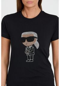 Karl Lagerfeld - KARL LAGERFELD Czarny t-shirt Ikonik 2.0. Kolor: czarny #7