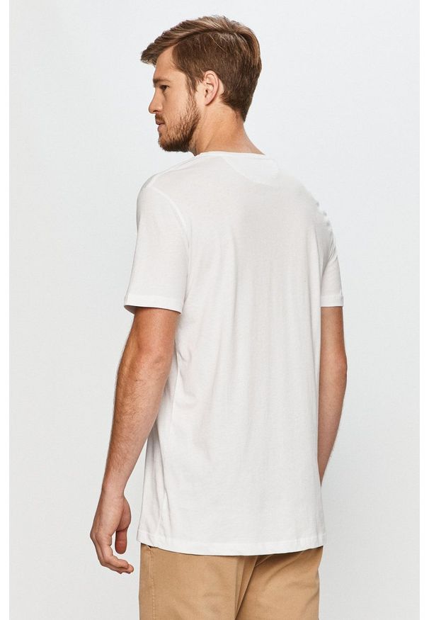 John Frank - T-shirt. Okazja: na co dzień. Kolor: biały. Materiał: dzianina. Styl: casual
