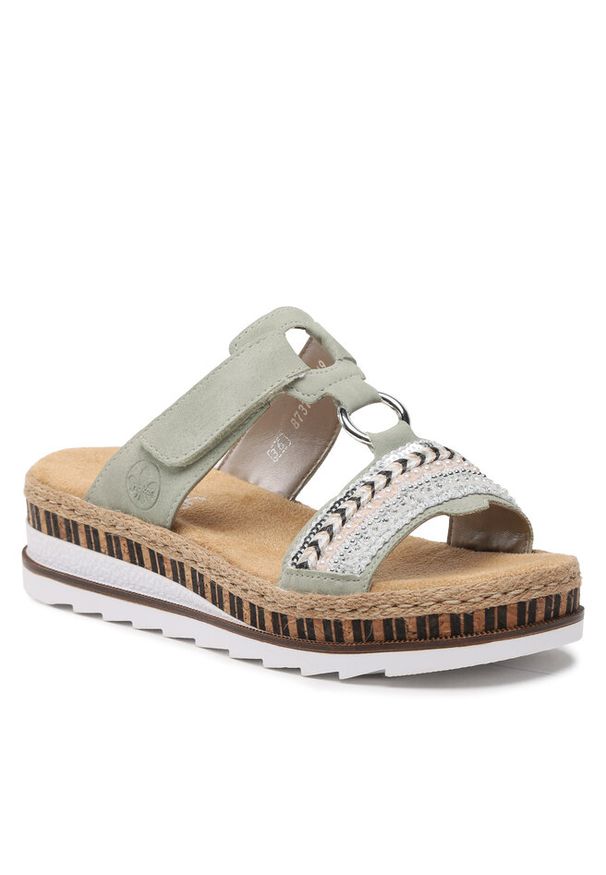 Espadryle Rieker. Kolor: zielony