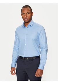 Calvin Klein Koszula K10K112946 Niebieski Slim Fit. Kolor: niebieski. Materiał: bawełna