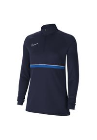 Bluza treningowa dziewczęca Nike Drifit Academy. Kolor: niebieski, wielokolorowy