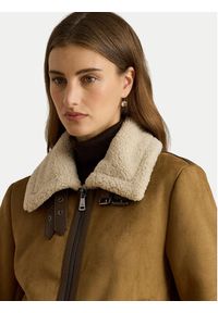 Lauren Ralph Lauren - LAUREN RALPH LAUREN Kurtka z imitacji skóry 297P04122002 Brązowy Regular Fit. Kolor: brązowy. Materiał: syntetyk #2