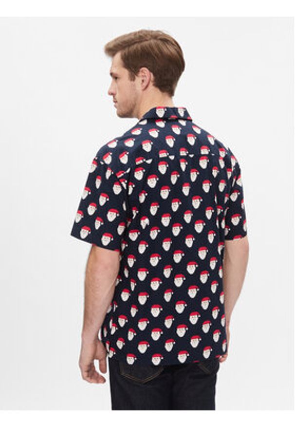 Jack & Jones - Jack&Jones Koszula 12248397 Granatowy Relaxed Fit. Kolor: niebieski. Materiał: syntetyk
