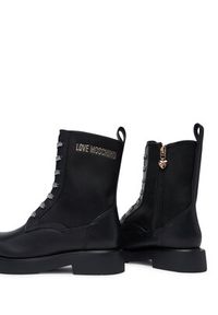 Love Moschino - LOVE MOSCHINO Trzewiki JA24074G1PIO100A Czarny. Kolor: czarny. Materiał: skóra #5