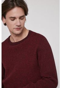 medicine - Medicine - Sweter bawełniany Basic. Okazja: na co dzień. Kolor: czerwony. Materiał: bawełna. Wzór: ze splotem. Styl: casual #3