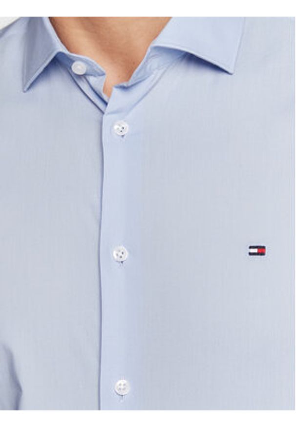 TOMMY HILFIGER - Tommy Hilfiger Koszula MW0MW25040 Błękitny Slim Fit. Kolor: niebieski. Materiał: bawełna
