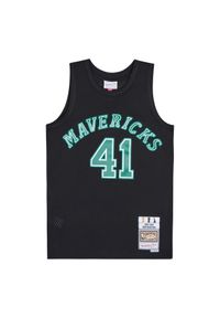 Mitchell & Ness - Koszulka NBA Dallas Mavericks Dirk Nowitzki. Kolor: czarny. Materiał: poliester. Wzór: haft. Sport: koszykówka #1