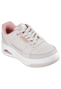 skechers - Buty do chodzenia damskie Skechers Uno Court Courted Style. Zapięcie: sznurówki. Kolor: beżowy. Materiał: materiał, skóra, tkanina, syntetyk. Szerokość cholewki: normalna. Sport: turystyka piesza