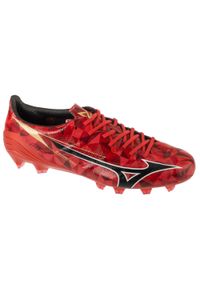 Mizuno - Buty piłkarskie korki męskie, Alpha II Elite FG. Kolor: czerwony. Sport: piłka nożna