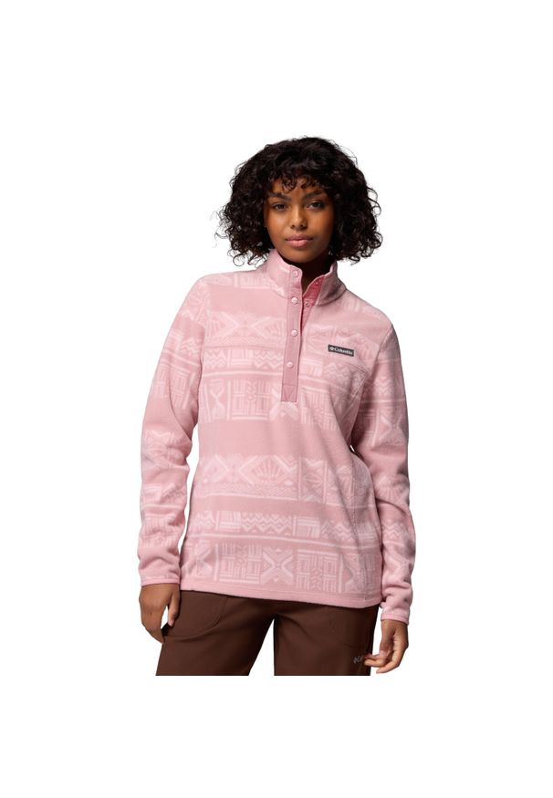 columbia - Polar turystyczny damski Benton Springs Full Zip Fleece. Kolor: różowy. Materiał: poliester