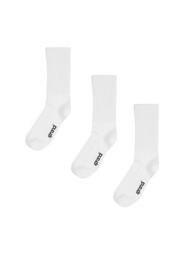 Sprandi Zestaw 3 par wysokich skarpet unisex 0UB-001-AW23 (3-pack) Biały. Kolor: biały. Materiał: bawełna