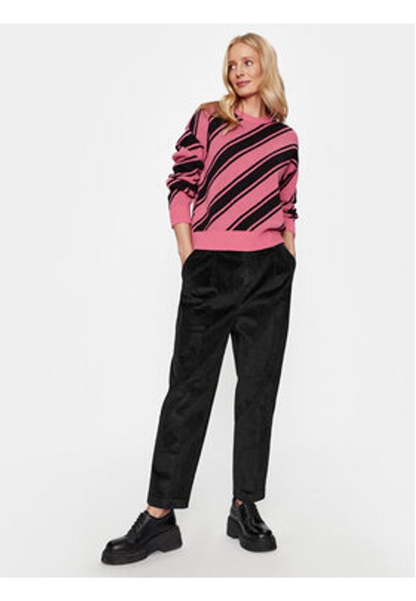 United Colors of Benetton - United Colors Of Benetton Sweter 1144E107C Różowy Regular Fit. Kolor: różowy. Materiał: wełna