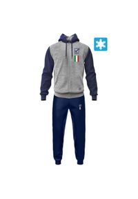 Dres z bluzą z kapturem Givova Italia 100. Kolor: wielokolorowy, niebieski, szary. Materiał: dresówka. Sport: fitness #1