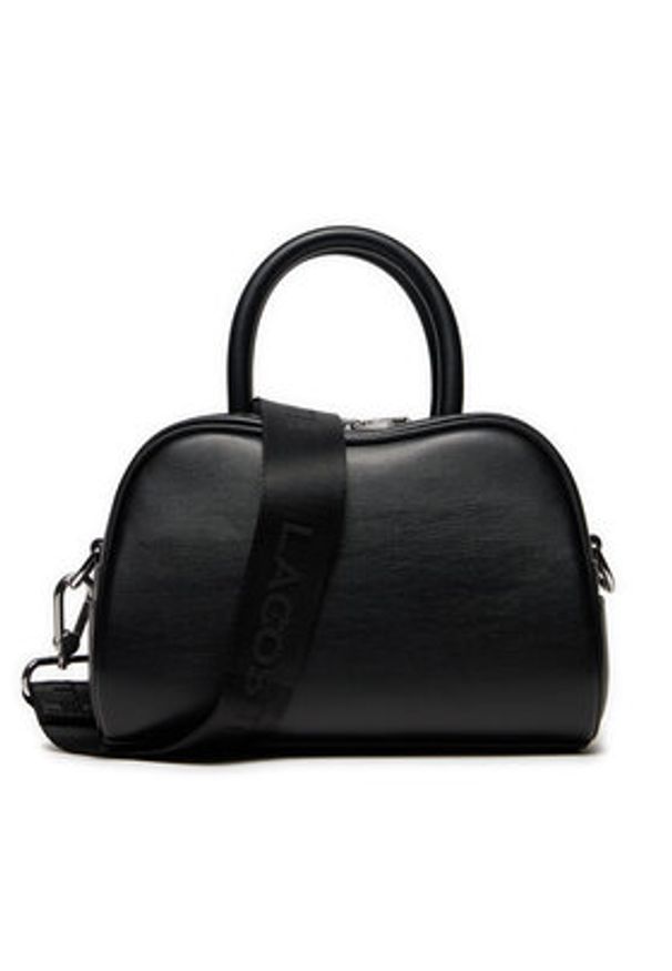 Lacoste Torebka Xs Top Handle Bag NF4467FO Czarny. Kolor: czarny. Materiał: skórzane