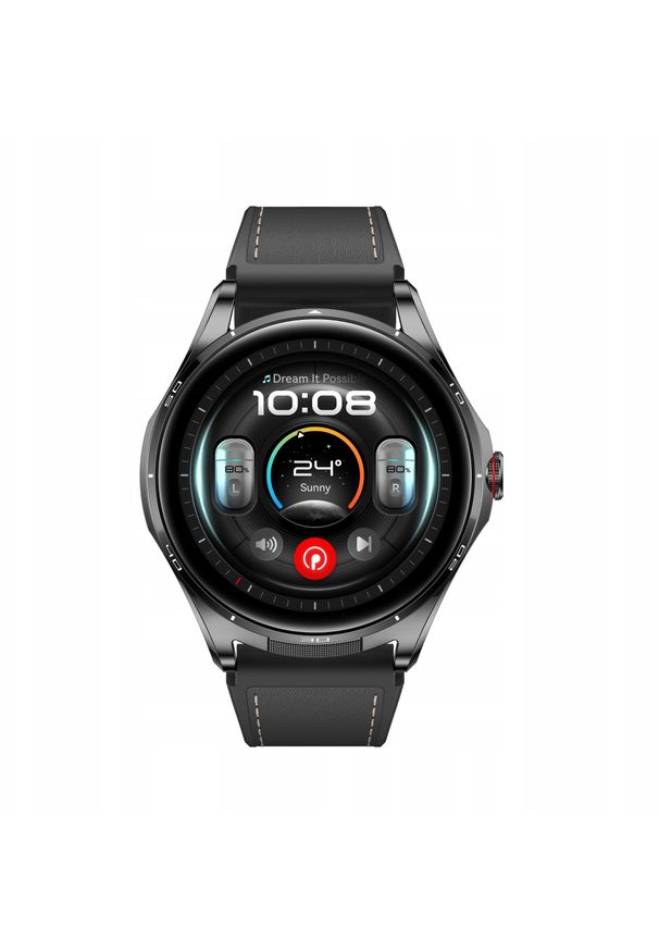 HUAWEI - Smartwatch Huawei Watch Buds 2 (Libra-B19L) Black Leather Composite strap (55020GQT). Rodzaj zegarka: smartwatch