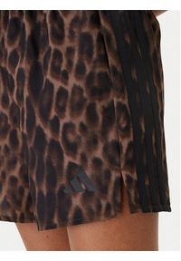 Adidas - adidas Szorty sportowe Workout Essentials Leopard Woven JZ4935 Brązowy Regular Fit. Kolor: brązowy. Materiał: syntetyk #5