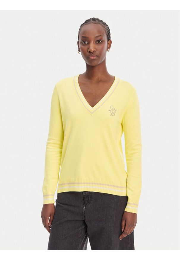 Liu Jo Sport Sweter TA6068 MS49I Żółty Regular Fit. Kolor: żółty. Materiał: wiskoza. Styl: sportowy