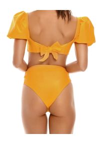AGUA BENDITA - Dół od bikini Arabella Lily. Stan: podwyższony. Kolor: żółty. Materiał: materiał. Wzór: aplikacja