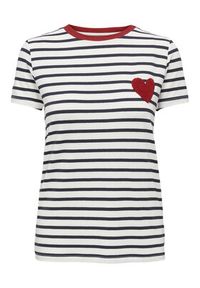only - ONLY T-Shirt Heart 15318959 Biały Regular Fit. Kolor: biały. Materiał: wiskoza #7