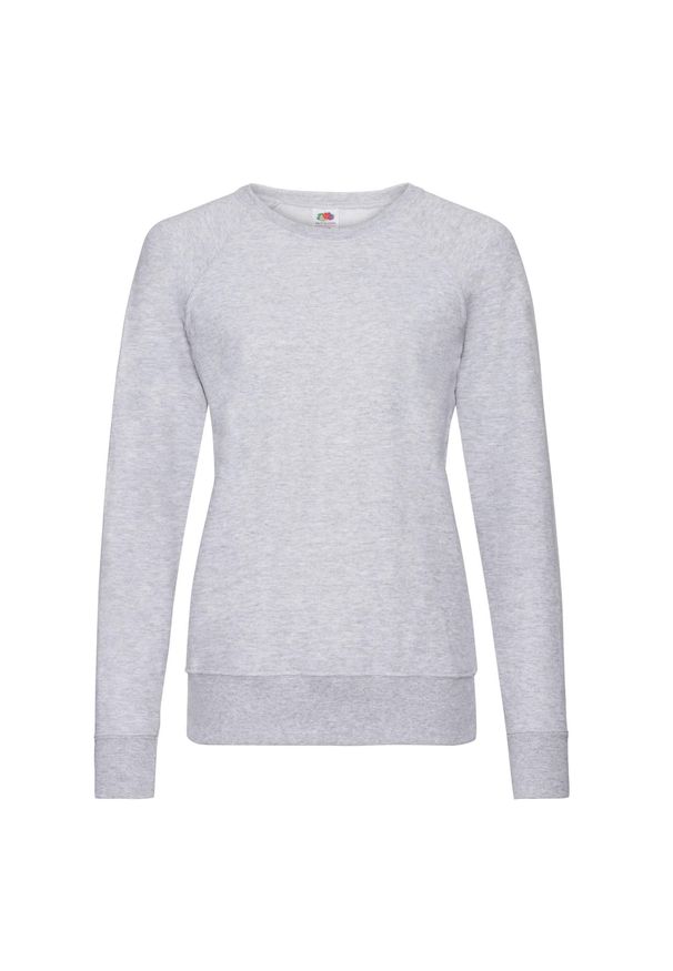 FRUIT OF THE LOOM - Lekki Sweter Raglanowy Dla Kobiet. Kolor: szary. Długość rękawa: raglanowy rękaw
