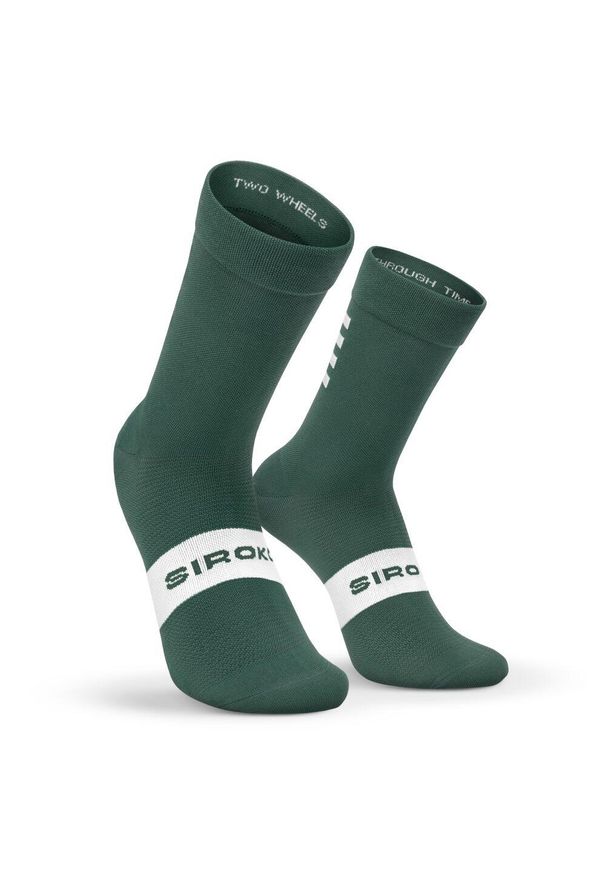 SIROKO - Skarpetki rowerowe unisex S1 Black Kapelmuur. Kolor: zielony. Materiał: nylon, elastan. Sport: fitness, kolarstwo