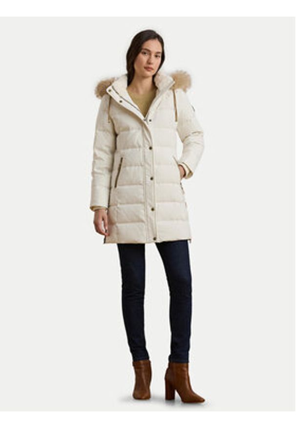 Lauren Ralph Lauren - LAUREN RALPH LAUREN Kurtka puchowa 297957509002 Écru Regular Fit. Materiał: syntetyk