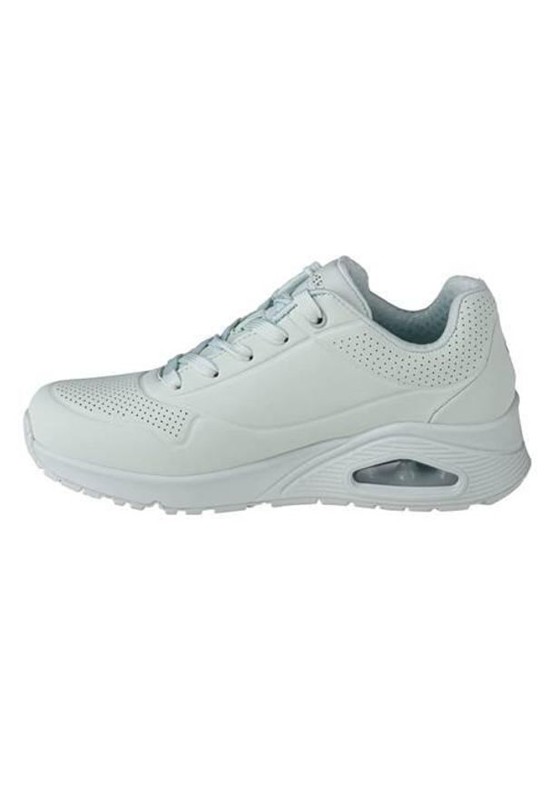 skechers - Buty do chodzenia damskie Skechers Uno Frosty Kicks. Zapięcie: sznurówki. Kolor: biały. Materiał: materiał, syntetyk, tkanina. Szerokość cholewki: normalna. Sport: turystyka piesza