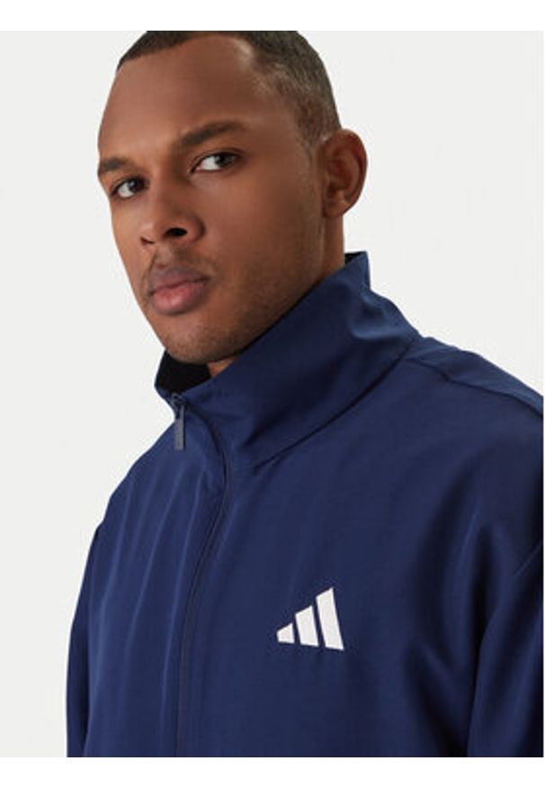 Adidas - adidas Dres 3-Stripes JC5391 Granatowy Regular Fit. Kolor: niebieski. Materiał: syntetyk